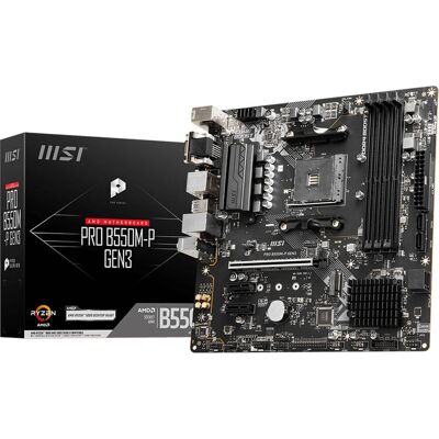 Scheda madre MSI PRO B550M-P GEN3 - Micro ATX - AMD B550 Scheda madre MSI PRO B550M-P GEN3 - Micro ATX - AMD B550