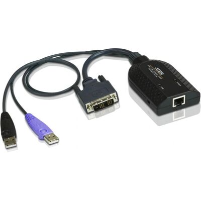 Adaptateur de câble KVM ATEN - DVI-USB - Noir, Violet Adaptateur de câble KVM ATEN - DVI-USB - Noir, Violet