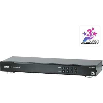 Aten VM0404HA 4x4 4K HDMI Mátrixkapcsoló - Fekete Aten VM0404HA 4x4 4K HDMI Mátrixkapcsoló - Fekete