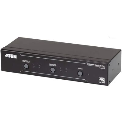 ATEN VanCryst VM0202H 2x2 4K HDMI Matrisomkopplare - Svart ATEN VanCryst VM0202H 2x2 4K HDMI Matrisomkopplare - Svart