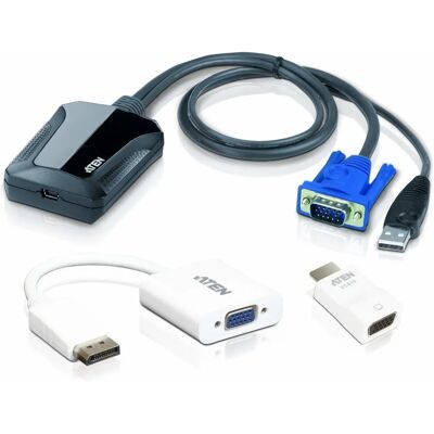 ATEN CV211CP-AT - Comutator KVM USB VGA - Negru ATEN CV211CP-AT - Comutator KVM USB VGA - Negru