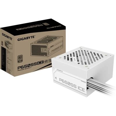 Fuente de alimentación Gigabyte P650SS ICE - 650W, Blanca, ATX, 80 Plus Silver Fuente de alimentación Gigabyte P650SS ICE - 650W, Blanca, ATX, 80 Plus Silver