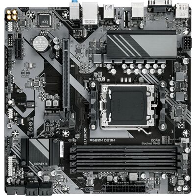 Placa-mãe GIGABYTE A620M DS3H - AMD AM5, DDR5, Micro ATX - Placa-mãe Placa-mãe GIGABYTE A620M DS3H - AMD AM5, DDR5, Micro ATX - Placa-mãe