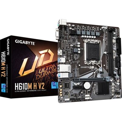 GIGABYTE H610M H V2 Mainboard - Unterstützt 14. Gen Intel, DDR5 5600MHz GIGABYTE H610M H V2 Mainboard - Unterstützt 14. Gen Intel, DDR5 5600MHz