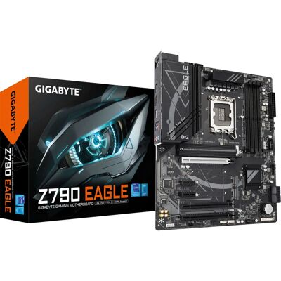 Gigabyte Z790 EAGLE Hovedkort - Understøtter 14. generation Intel Core - DDR5 7600MHz - PCIe 4.0 Gigabyte Z790 EAGLE Hovedkort - Understøtter 14. generation Intel Core - DDR5 7600MHz - PCIe 4.0