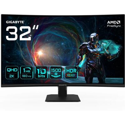 GIGABYTE GS32QCA 31,5-inch Quad HD LED-monitor - Zwart GIGABYTE GS32QCA 31,5-inch Quad HD LED-monitor - Zwart