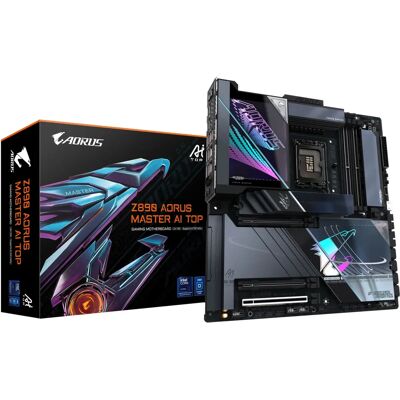 GIGABYTE Z890 AORUS MASTER AI TOP Motherboard - Supports Intel Core Ultra Series 2, DDR5 9500MHz, PCIe 5.0, Wi-Fi 7 GIGABYTE Z890 AORUS MASTER AI TOP Motherboard - Supports Intel Core Ultra Series 2, DDR5 9500MHz, PCIe 5.0, Wi-Fi 7