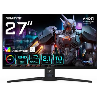 Monitor Gamer Gigabyte AORUS FO27Q5P 27 polegadas Quad HD QD-OLED Monitor Gamer Gigabyte AORUS FO27Q5P 27 polegadas Quad HD QD-OLED