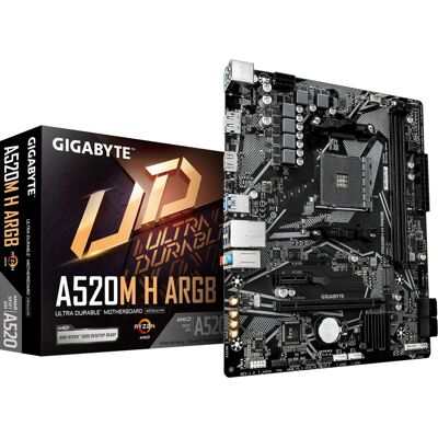 GIGABYTE A520M H ARGB - Emojohdolla DDR4 ja AM4-liitännällä GIGABYTE A520M H ARGB - Emojohdolla DDR4 ja AM4-liitännällä