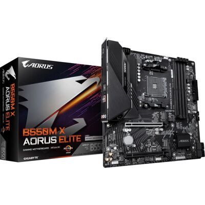 GIGABYTE - B550M AORUS ELITE - AM4 - Micro ATX - Bundkort GIGABYTE - B550M AORUS ELITE - AM4 - Micro ATX - Bundkort