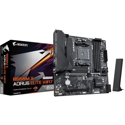 GIGABYTE - B550M X AORUS ELITE WIFI7 - Socket AM4 - hovedkort GIGABYTE - B550M X AORUS ELITE WIFI7 - Socket AM4 - hovedkort