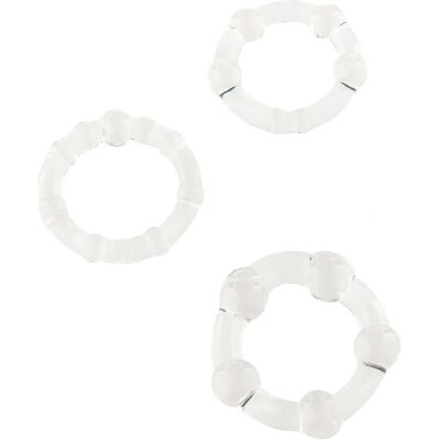 Seven Creations Modell - Transparente Elastische Penisringe Set - Sexspielzeug Seven Creations Modell - Transparente Elastische Penisringe Set - Sexspielzeug
