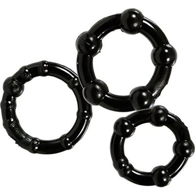 You2Toys Doc Johnson Anello penieno nero - 3 pz You2Toys Doc Johnson Anello penieno nero - 3 pz