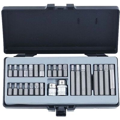 FORCE Set - 28 Gereedschappen Hex Torx Spline 3/8" 1/2" FORCE Set - 28 Gereedschappen Hex Torx Spline 3/8" 1/2"