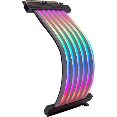 Azza ACAZ-20R-L Flachkabel - PCIe 3.0 x16 Riser, RGB, 200mm Azza ACAZ-20R-L Flachkabel - PCIe 3.0 x16 Riser, RGB, 200mm