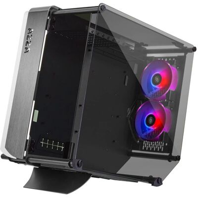 Azza Optima 803 - Midi Tower PC-Gehäuse, Aluminium, Gehärtetes Glas, Schwarz, Grün, Rot Azza Optima 803 - Midi Tower PC-Gehäuse, Aluminium, Gehärtetes Glas, Schwarz, Grün, Rot