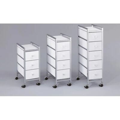 HEINE HOME Weiß Rollwagen - Metallrahmen, MDF, 24x40x57cm HEINE HOME Weiß Rollwagen - Metallrahmen, MDF, 24x40x57cm