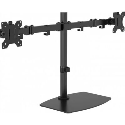 Support de Bureau pour Double Moniteur - 13-32" Noir - Publicité Support de Bureau pour Double Moniteur - 13-32" Noir - Publicité
