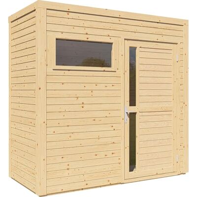 KONIFERA Cubus 1 Gartenhaus - Hohe Wände, Feuchtebeständiger Boden, Fußboden Inklusive KONIFERA Cubus 1 Gartenhaus - Hohe Wände, Feuchtebeständiger Boden, Fußboden Inklusive