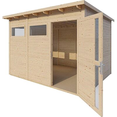 KONIFERA Pentus 3 Gartenhaus - Holz, Beige, 2 Fenster KONIFERA Pentus 3 Gartenhaus - Holz, Beige, 2 Fenster