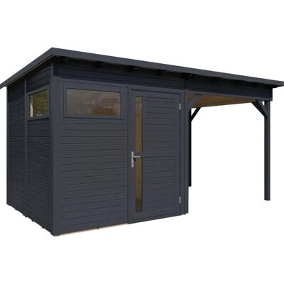 BERTILO - Pentus 2 Lounge - Anthrazit - Holz - Gartenhaus BERTILO - Pentus 2 Lounge - Anthrazit - Holz - Gartenhaus