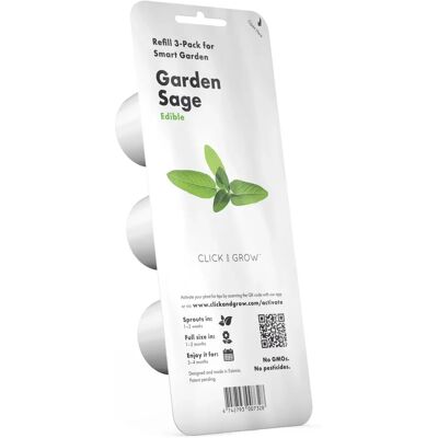 Click & Grow Smart Garden Täyttö 3-pack Salvia - Yrttipuutarhan täyte Click & Grow Smart Garden Täyttö 3-pack Salvia - Yrttipuutarhan täyte