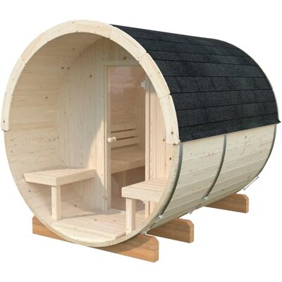 PALMAKO Sauna - 1,3 + 0,7 m² - beige - Saunen PALMAKO Sauna - 1,3 + 0,7 m² - beige - Saunen