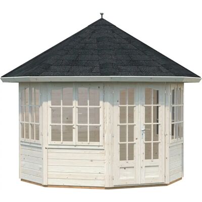 Palmako Veronica 2,9 m x 2,9 m Oktagonales Sommerhaus Log Cabin - 4 Fenster Palmako Veronica 2,9 m x 2,9 m Oktagonales Sommerhaus Log Cabin - 4 Fenster