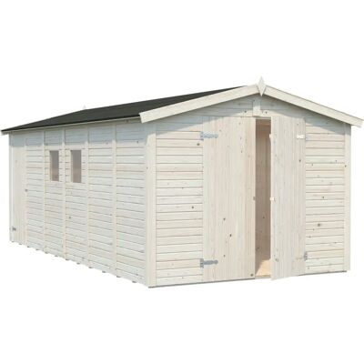 PALMAKO Dan Garden Shed - Rectangular Wooden Storage with 2 Windows PALMAKO Dan Garden Shed - Rectangular Wooden Storage with 2 Windows