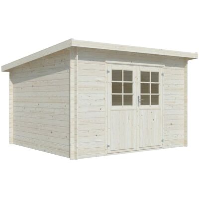 Palmako Lila 1 - 306 x 276 cm - naturale - 28 mm - Garden shed Palmako Lila 1 - 306 x 276 cm - naturale - 28 mm - Garden shed