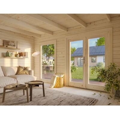 PALMAKO Heidi - Hellgrau/Anthrazit - 478x403x244 cm - Gartenhaus PALMAKO Heidi - Hellgrau/Anthrazit - 478x403x244 cm - Gartenhaus