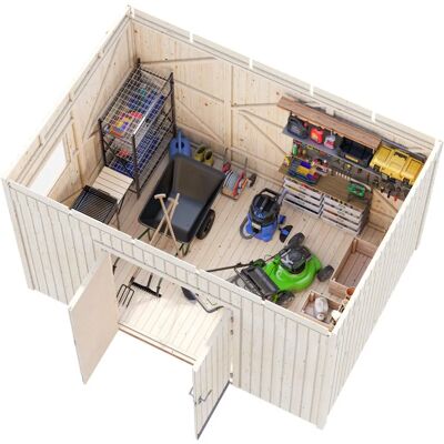 PALMAKO - Stig - dunkelgrau - 394x305x250 cm - Gartenhaus PALMAKO - Stig - dunkelgrau - 394x305x250 cm - Gartenhaus