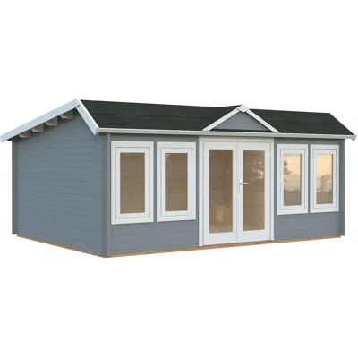 PALMAKO - Claudia - Hellgrau Weiß - 578x425x249 cm - Gartenhaus PALMAKO - Claudia - Hellgrau Weiß - 578x425x249 cm - Gartenhaus