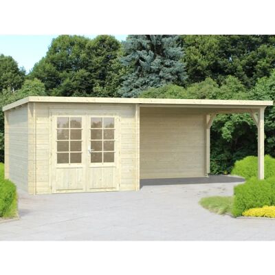Palmako Ella Gartenhaus - Holz, 6,9+10,0m², Braun, Pultdach Palmako Ella Gartenhaus - Holz, 6,9+10,0m², Braun, Pultdach