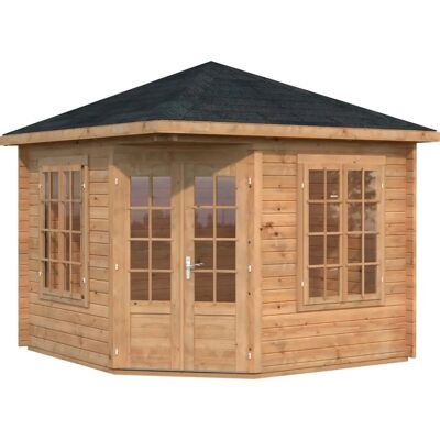 Palmako Melanie Gartenhaus - 6,9 m² Holzpavillon, Hellbraun, Doppeltüren Palmako Melanie Gartenhaus - 6,9 m² Holzpavillon, Hellbraun, Doppeltüren