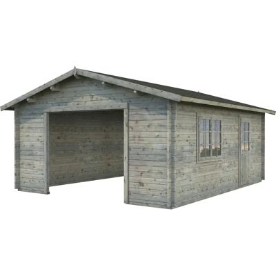 PALMAKO Blockbohlen-Garage 450x550 cm - Garage PALMAKO Blockbohlen-Garage 450x550 cm - Garage
