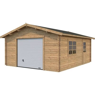 PALMAKO Blockbohlen-Garage Roger 23,9 m² - Garage PALMAKO Blockbohlen-Garage Roger 23,9 m² - Garage