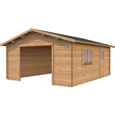 PALMAKO Blockbohlen-Garage 540x540 cm - Holz PALMAKO Blockbohlen-Garage 540x540 cm - Holz