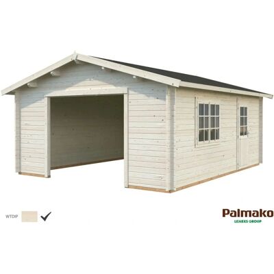 PALMAKO Garage 27,7 m² - Holzschuppen mit Satteldach PALMAKO Garage 27,7 m² - Holzschuppen mit Satteldach