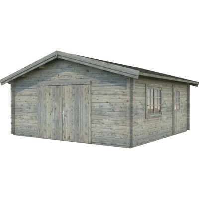 PALMAKO Roger Holzgarage - tauchgrundiert - 27,7 m² PALMAKO Roger Holzgarage - tauchgrundiert - 27,7 m²