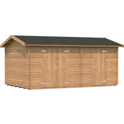 PALMAKO Jari Holz-Gartenhaus - Satteldach, 2 Räume, Braun PALMAKO Jari Holz-Gartenhaus - Satteldach, 2 Räume, Braun