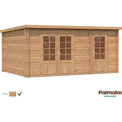 PALMAKO Ella Gartenhaus - Fichte Holz, 13,1m², Braun PALMAKO Ella Gartenhaus - Fichte Holz, 13,1m², Braun