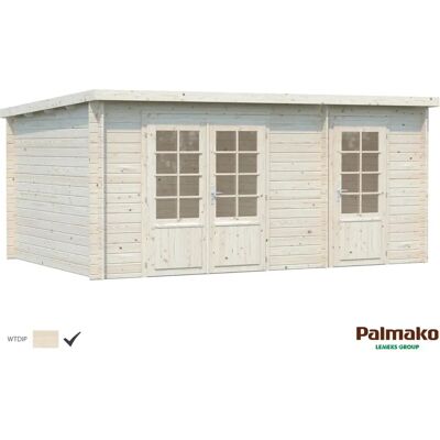 PALMAKO Ella Gartenhaus - Holz, 13,1 m², Beige, Ohne Fußboden, Ohne Dach PALMAKO Ella Gartenhaus - Holz, 13,1 m², Beige, Ohne Fußboden, Ohne Dach
