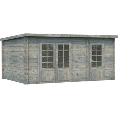 PALMAKO Ella Gartenhaus - Holz, 13,1+3,9 m², mit Anbaudach PALMAKO Ella Gartenhaus - Holz, 13,1+3,9 m², mit Anbaudach