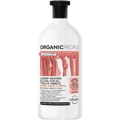 ORGANIC PEOPLE Gel ecológico de lavado de mango y papaya - Detergente para ropa ORGANIC PEOPLE Gel ecológico de lavado de mango y papaya - Detergente para ropa