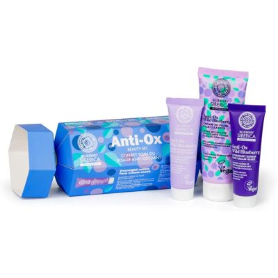 Natura Siberica Blueberry Anti-Ox Facial Care Set - Cleanser, Eye Mask, Night Mask Natura Siberica Blueberry Anti-Ox Facial Care Set - Cleanser, Eye Mask, Night Mask