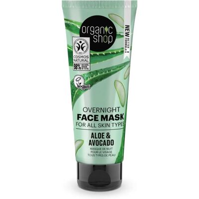 Organic Shop Organic aloe overnight facial mask - Facial Mask Organic Shop Organic aloe overnight facial mask - Facial Mask
