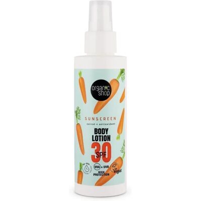 Organic Shop Loción de zanahoria con SPF30 Organic Shop Loción de zanahoria con SPF30