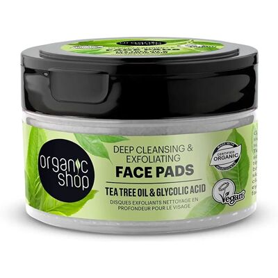 Disques exfoliants visage à l'arbre à thé Organic Shop - Pack de 20 Disques exfoliants visage à l'arbre à thé Organic Shop - Pack de 20