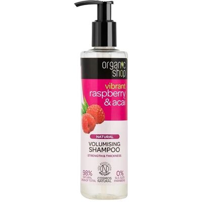 Organic Shop Vibrant Raspberry & Acai Volumising Shampoo - Shampoo Organic Shop Vibrant Raspberry & Acai Volumising Shampoo - Shampoo